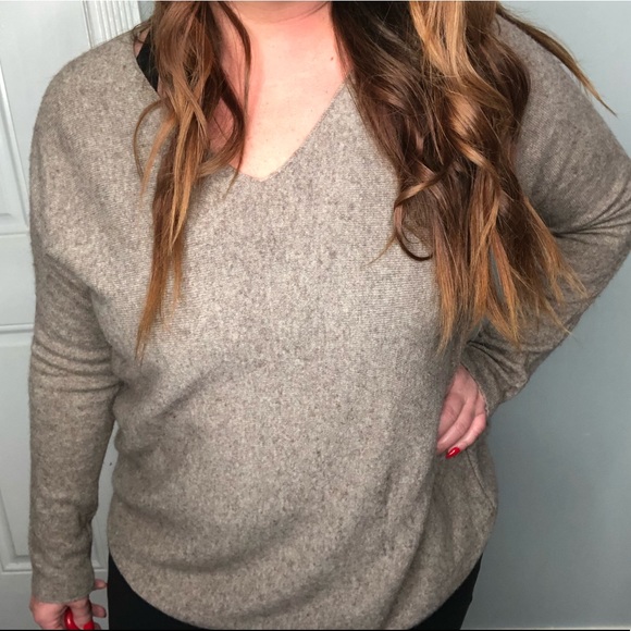 Vince Sweaters - Vince Oversized Cashmere Blend V Neck Sweater Med